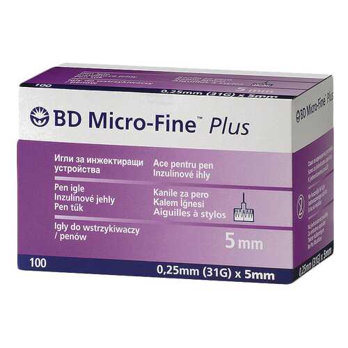 Иглы BD Micro-Fine Plus для шприц-ручки 0,25 х 5 мм 100 шт. в Аптека от склада