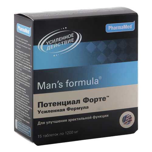 Man's formula PharmaMed потенциал форте усиленная формула таблетки 15 шт. в Аптека от склада