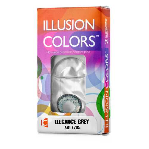 Контактные линзы ILLUSION colors Elegance 2 линзы -2.5D grey серый в Аптека от склада