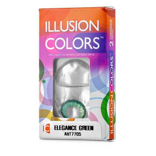 Контактные линзы ILLUSION colors Elegance 2 линзы -3.5D green зеленый в Аптека от склада