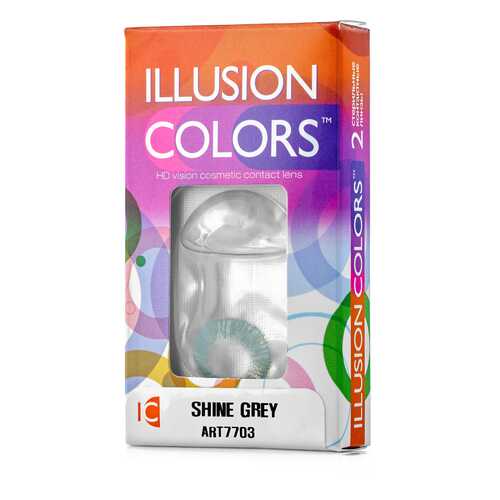 Контактные линзы ILLUSION colors Shine 2 линзы -3.5D grey серый в Аптека от склада