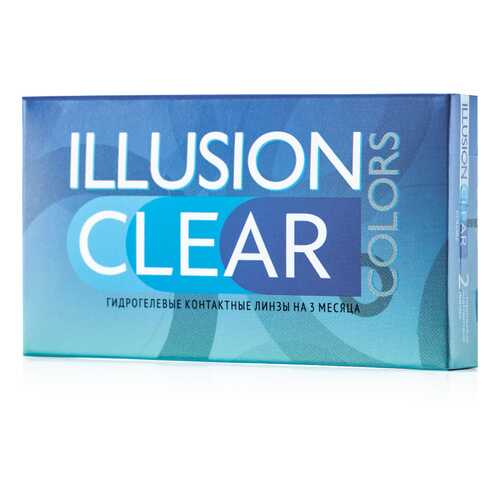 Контактные линзы ILLUSION colors Clear 2 линзы -1.0D прозрачные в Аптека от склада