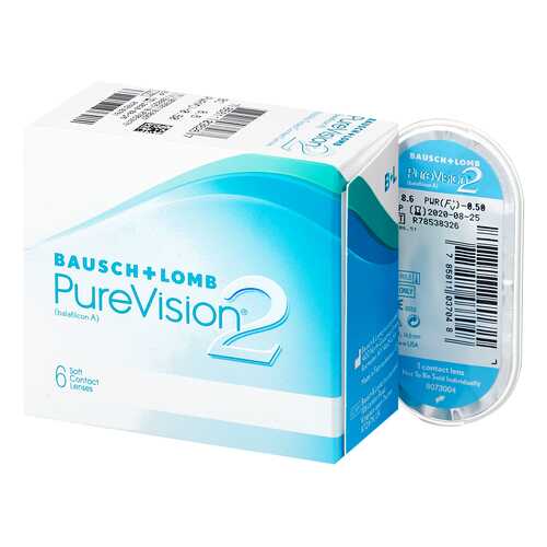 Контактные линзы PureVision 2 6 линз -1,50 в Аптека от склада