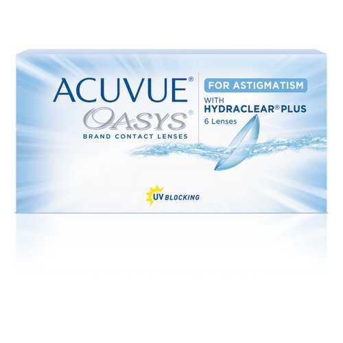 Контактные линзы Acuvue Oasys for Astigmatism with Hydraclear Plus 6 линз -0,25/-0,75/100 в Аптека от склада