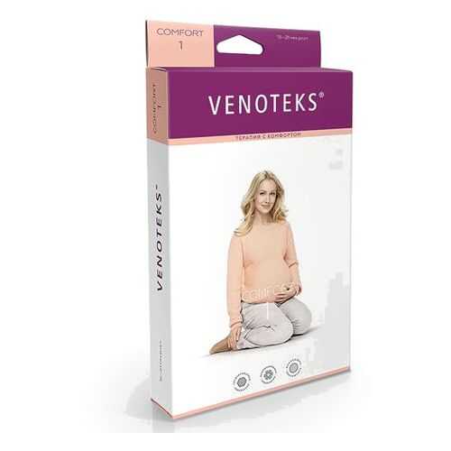 Колготки для беременных VENOTEKS COMFORT с микрофиброй 1 класс 1С402, черный, р.XXXL в Аптека от склада