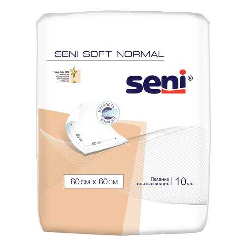 Одноразовые впитывающие пеленки, 60x60 см, 10 шт. Seni Soft Normal в Аптека от склада