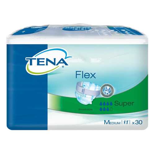 Подгузники для взрослых с поясом, M, 30 шт. Tena Flex Super в Аптека от склада