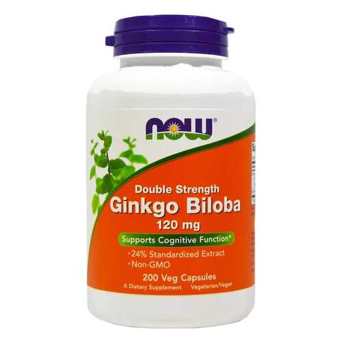 Добавка для здоровья NOW Double Strength Ginkgo Biloba 200 капсул в Аптека от склада