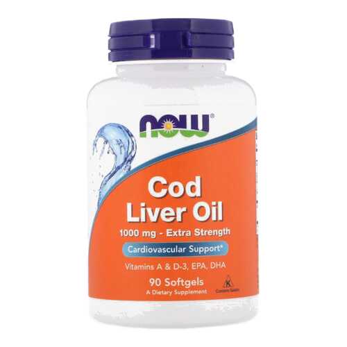 Omega-3 NOW Cod Liver Oil 90 капс. в Аптека от склада